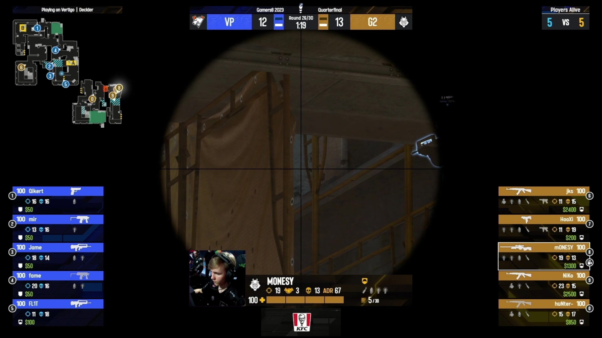 【2023-08-19 06点场】CSGO百岁三：石油杯 G2 vs VP 华哥不在