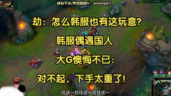 劫：怎么韩服也有这玩意？韩服偶遇国人，大G懊悔不已：对不起，下手太重了！