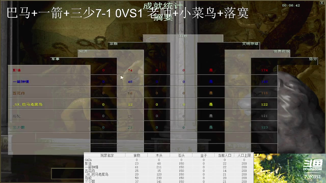 04场巴马+一箭+三少7-1 1VS3 老师+小菜鸟+落寞