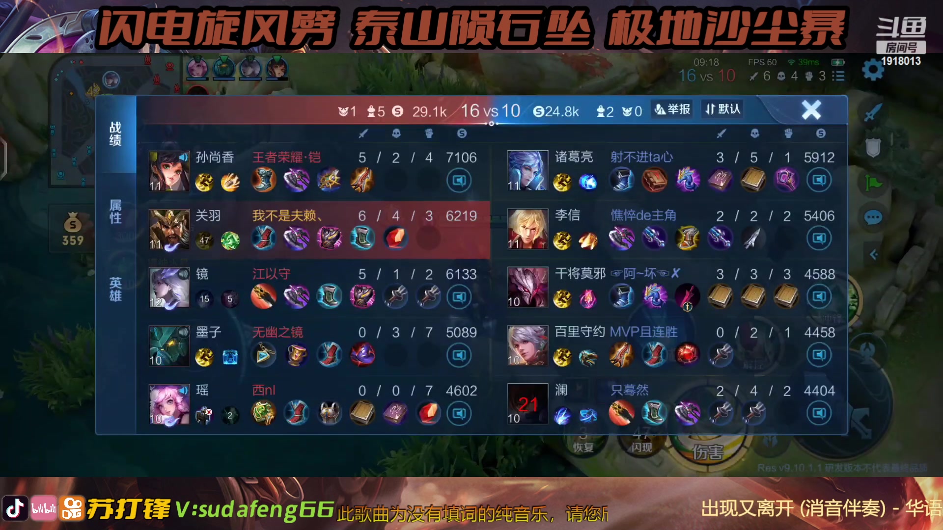 【2023-08-26 00点场】苏打锋：关羽体验服增强！