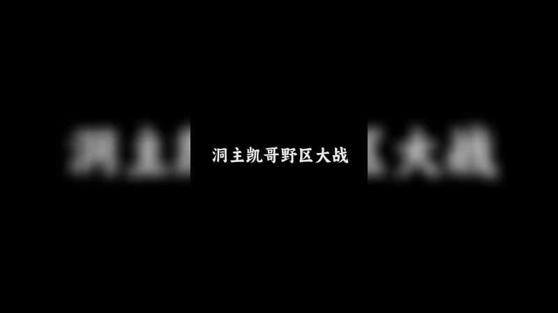 洞主凯哥野区大战！