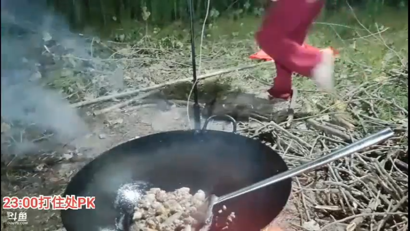 洪湖乡野趣味团播 美女安安炒鸡肉还是有水平的