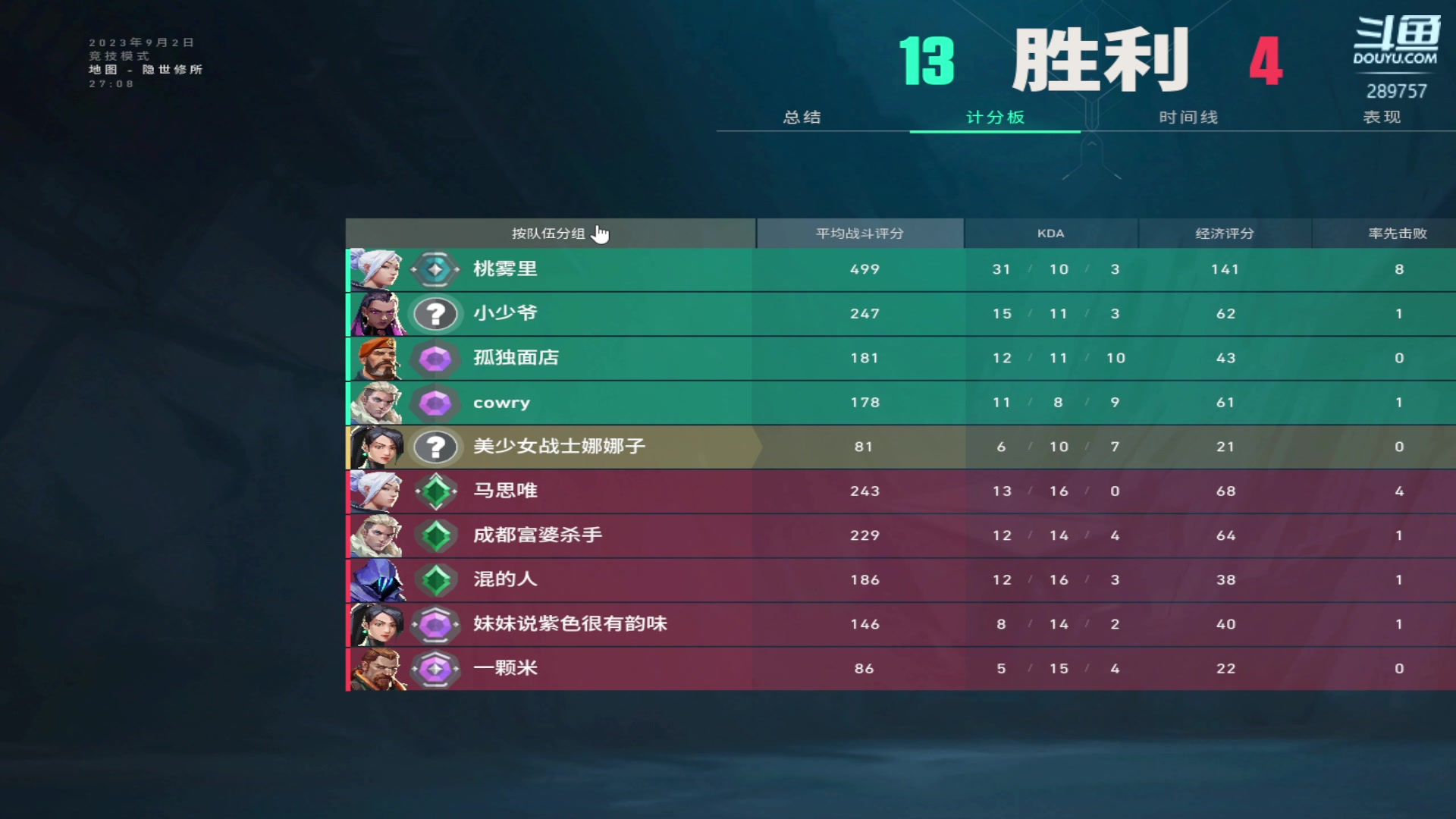 【2023-09-02 04点场】刘俊豪adc：【非常互娱】第一天直播 近我者富!