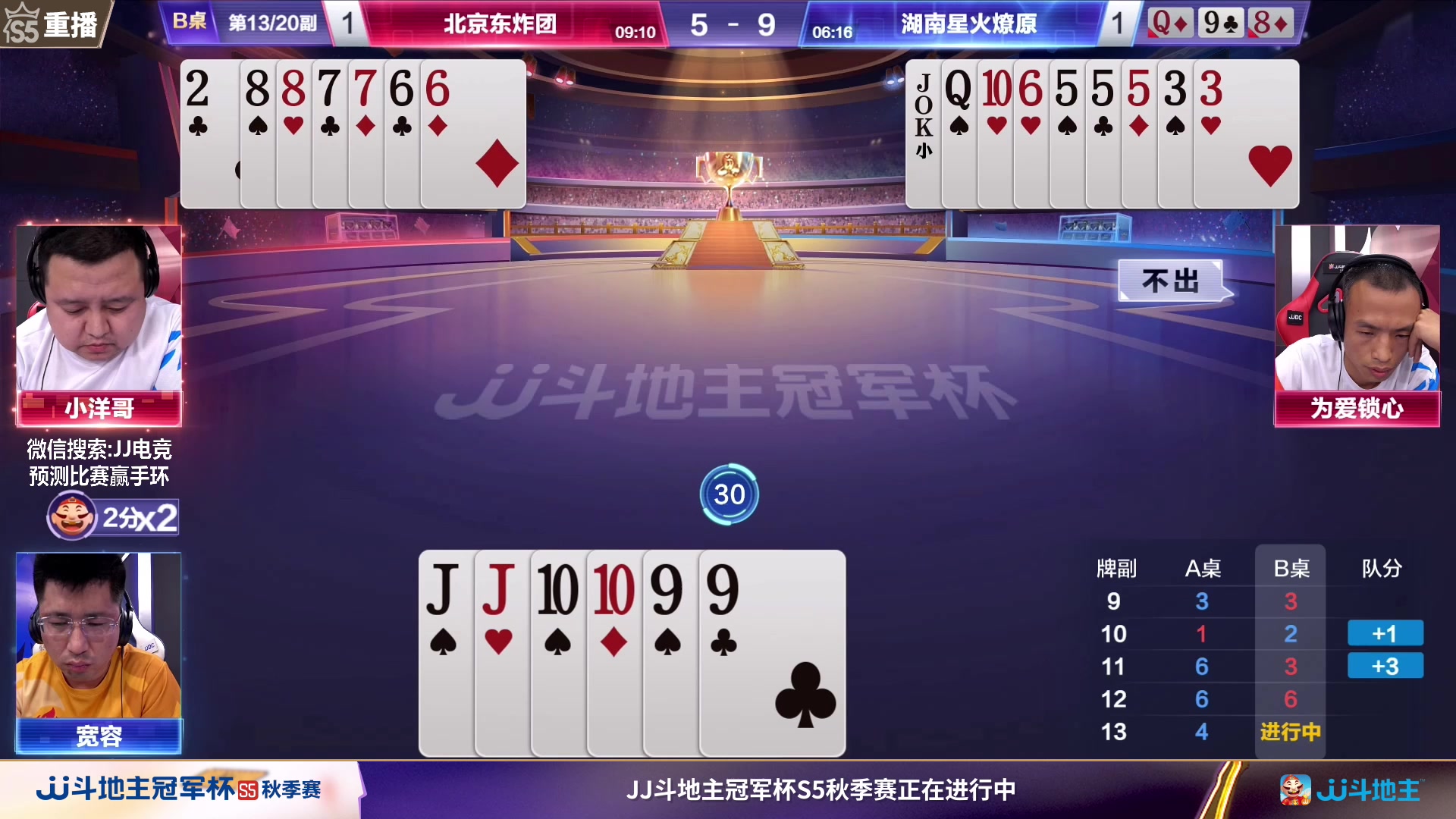 【2023-09-03 11点场】JJ斗地主官方：周日18点，A组最后一战！