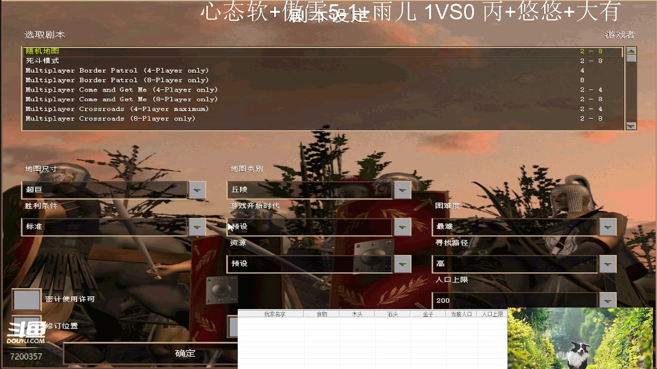 心态软+傲雪5-1+雨儿 3VS0 丙+悠悠+大有