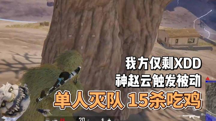 呆妹被毒倒后 神赵云XDD被动触发！决赛1打4单人吃鸡！