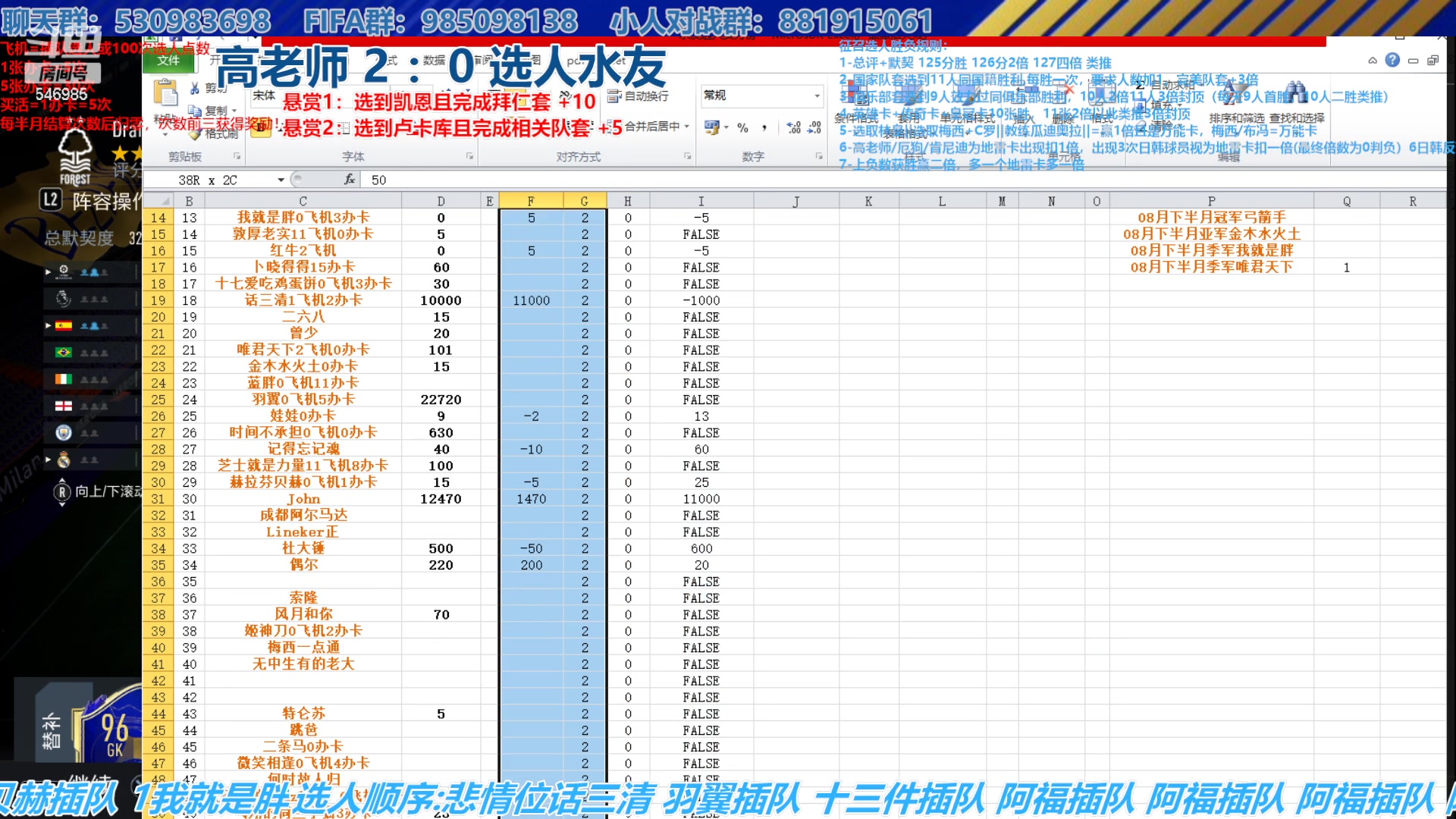 【2023-09-05 14点场】高老师爱足球：FIFA23征召选人，滴！均贫卡！