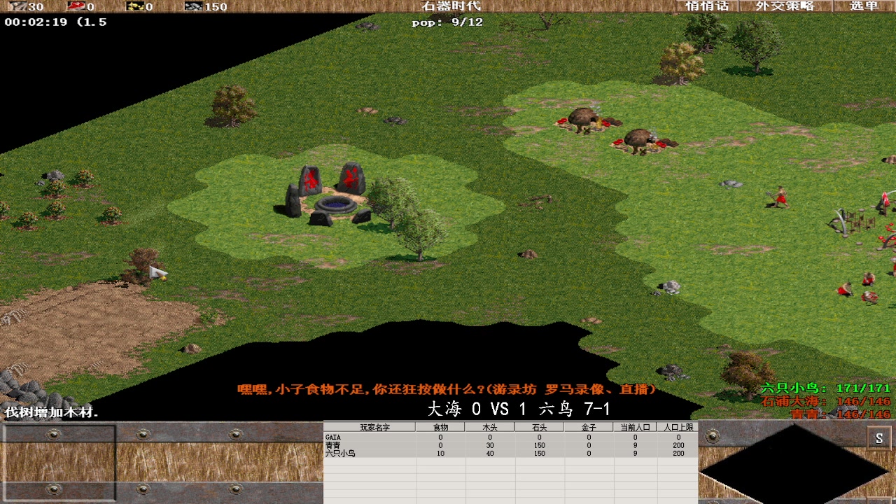 大海 3VS 2六鸟 7-1