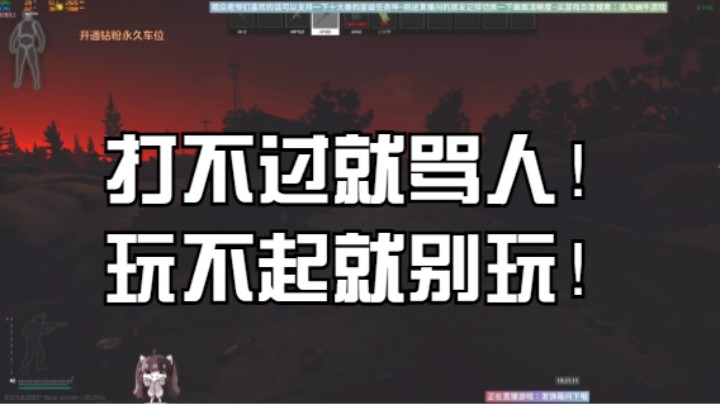 打不过就骂人！玩不起就别玩！