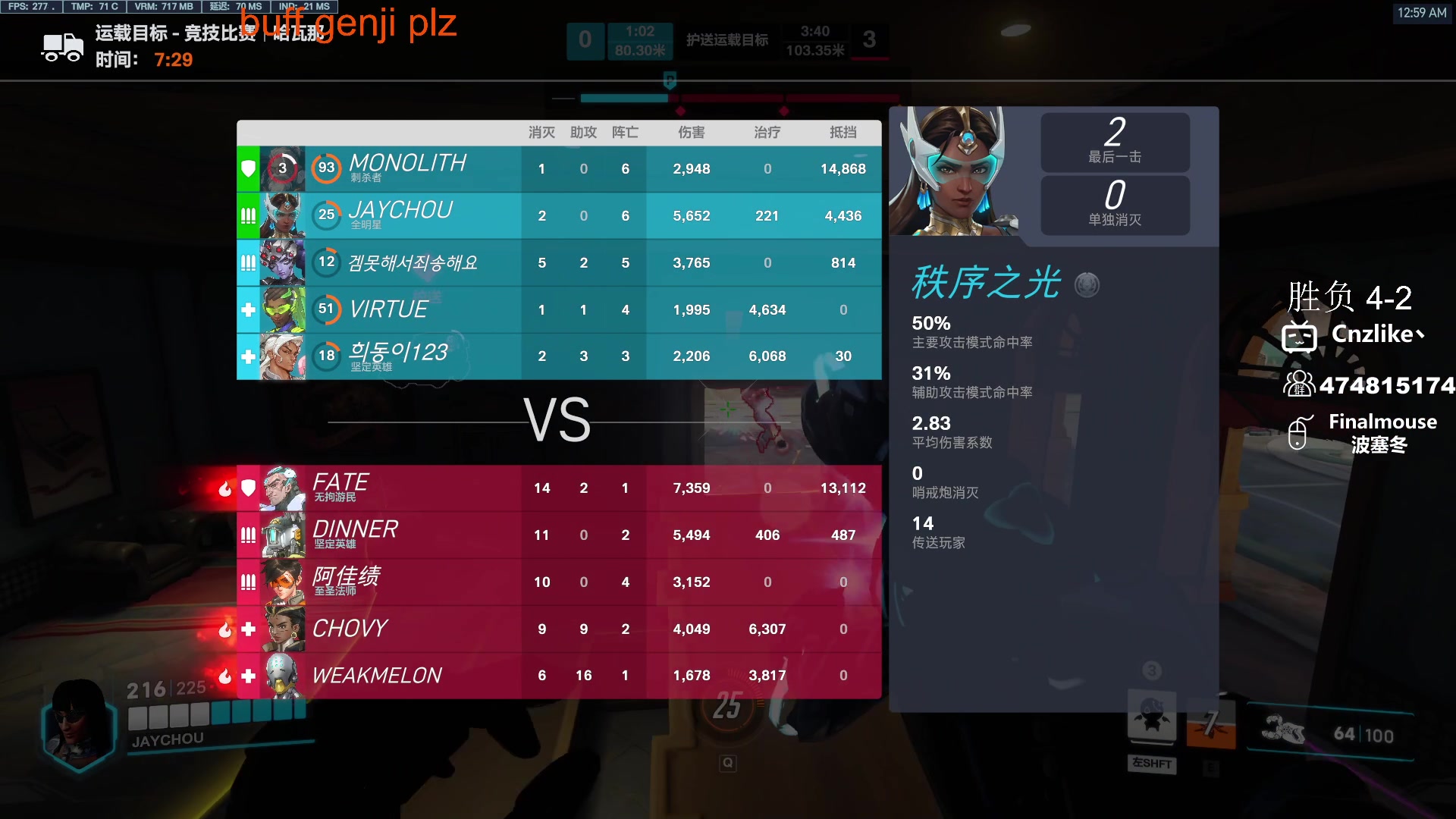 【2023-09-09 00点场】Cnzlike：曹太郎only genji环节