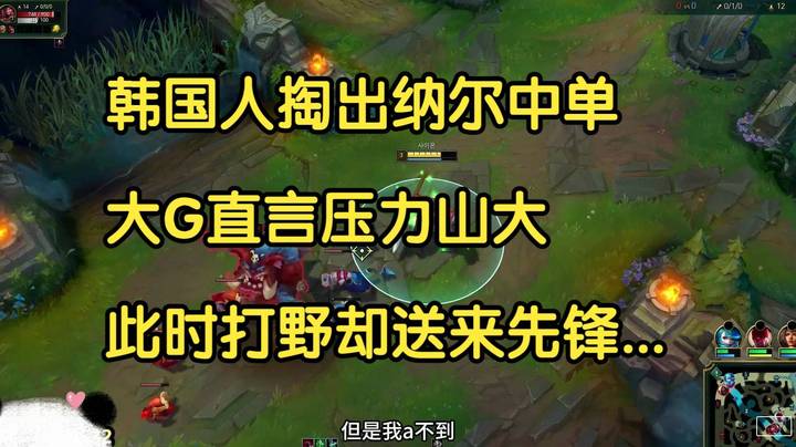 韩国人掏出纳尔中单，大G直言压力山大，此时打野却送来峡谷！