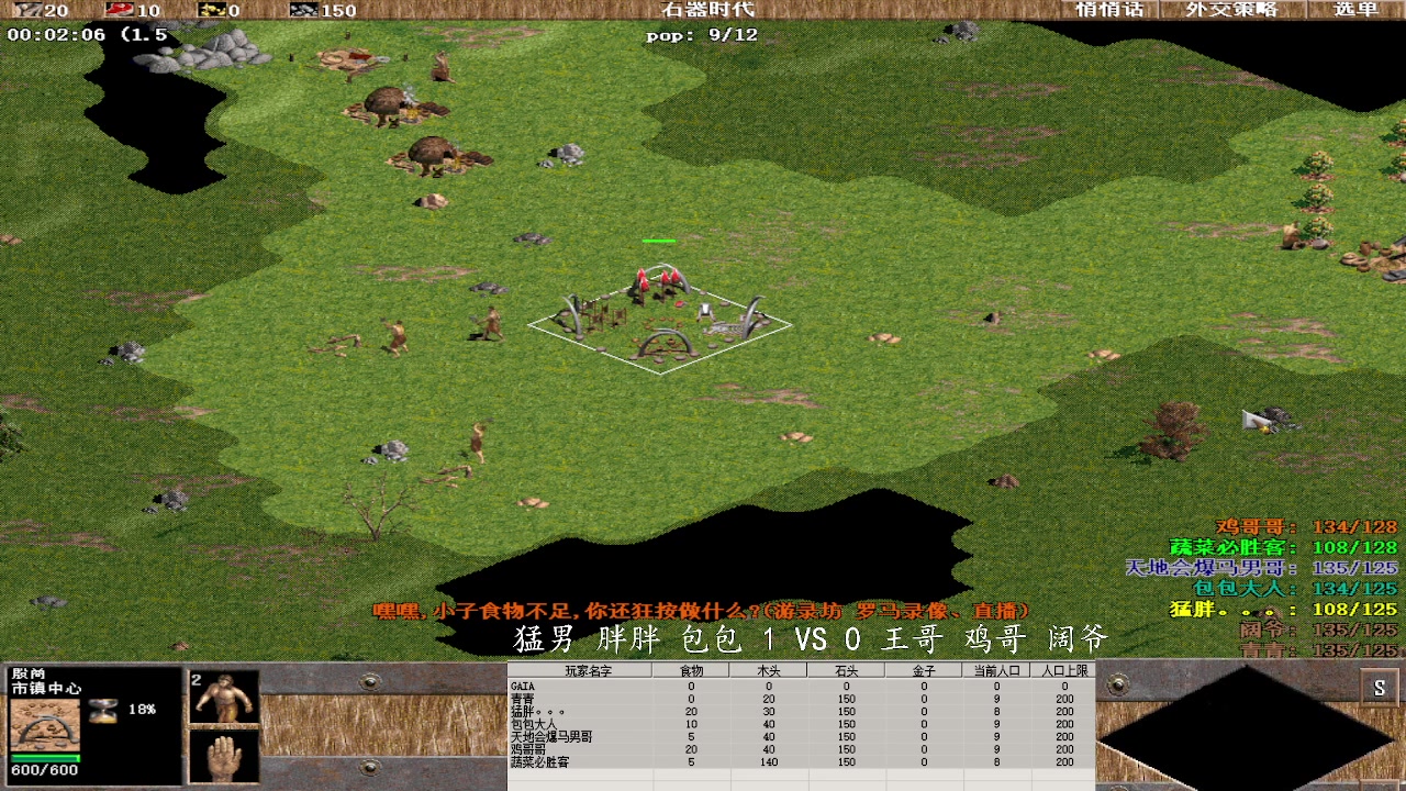 猛男 胖胖 包包 3 VS 0 王哥 鸡哥 阔爷