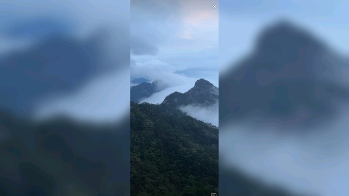 黄山日落云雾缭绕好看