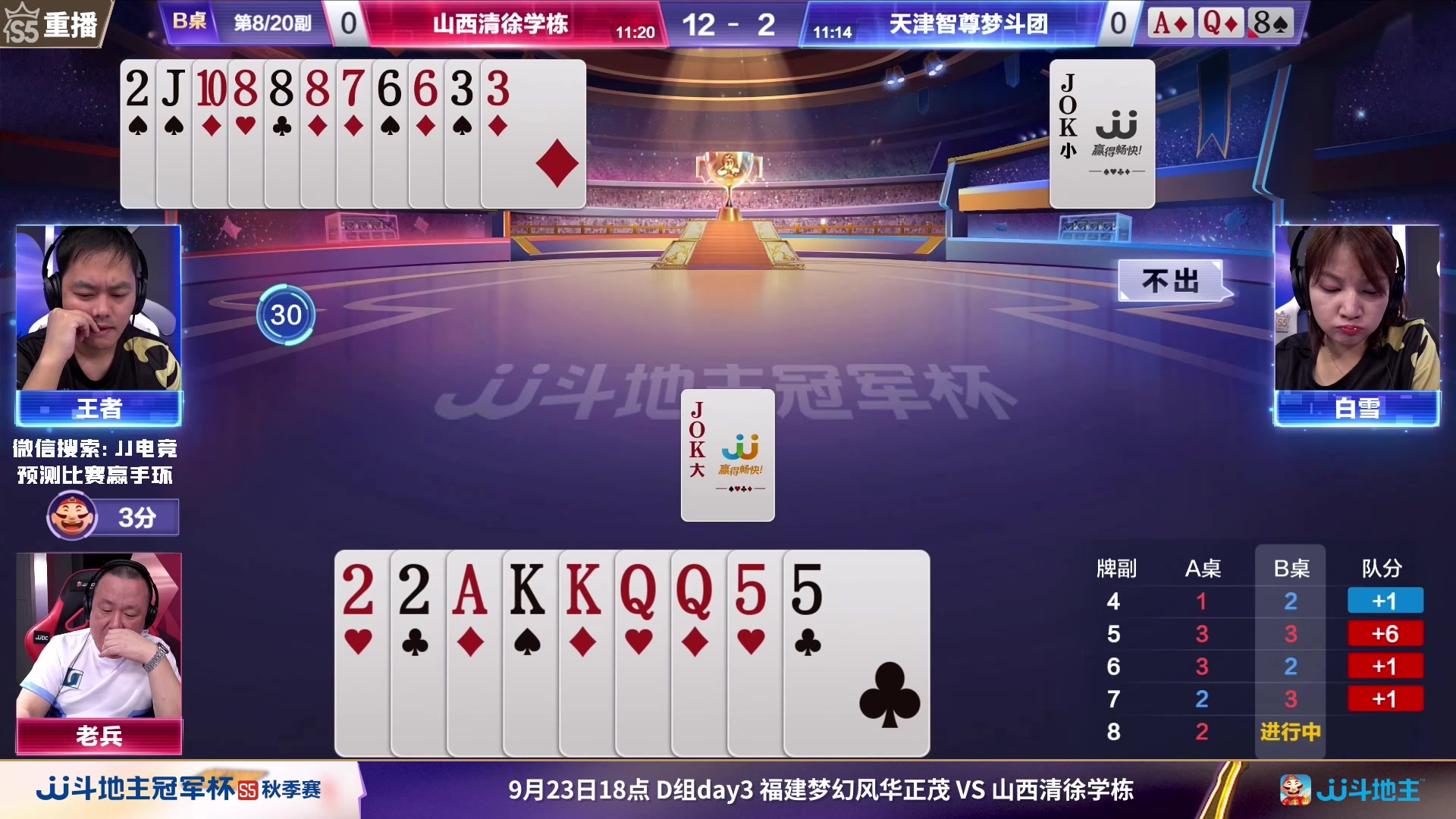 【2023-09-22 10点场】JJ斗地主官方：周五18点广东N5VS河马军团