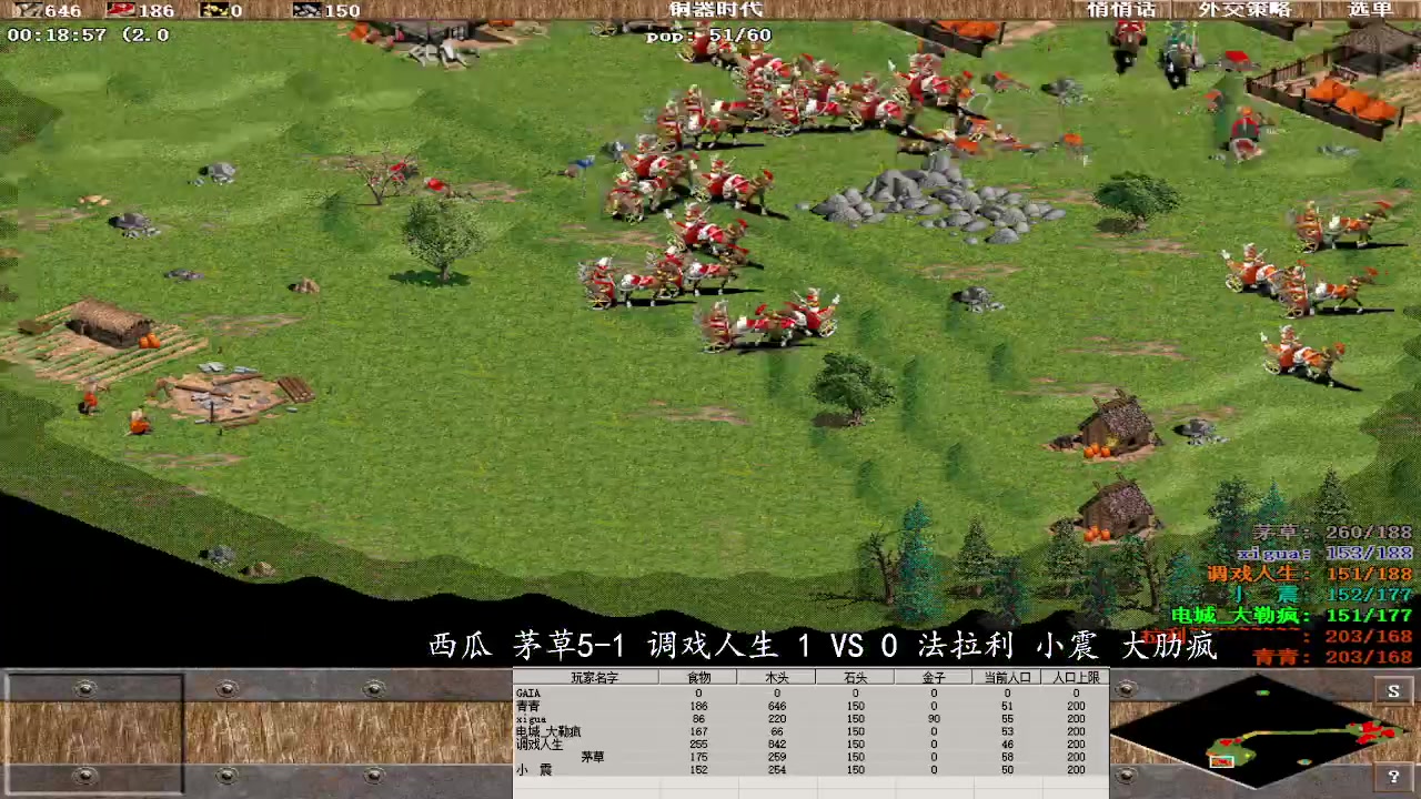 西瓜 茅草5-1 调戏人生 3 VS 2 法拉利 小震 大肋疯