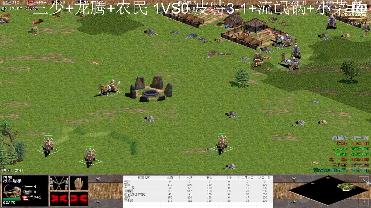 12：三少+龙腾+农民 1VS3 皮特3-1+流氓锅+小菜鸟