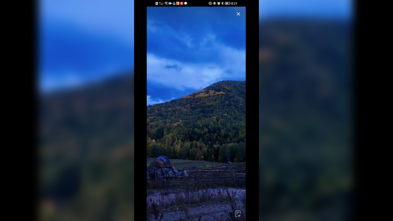 晚上8点多新疆的傍晚风景