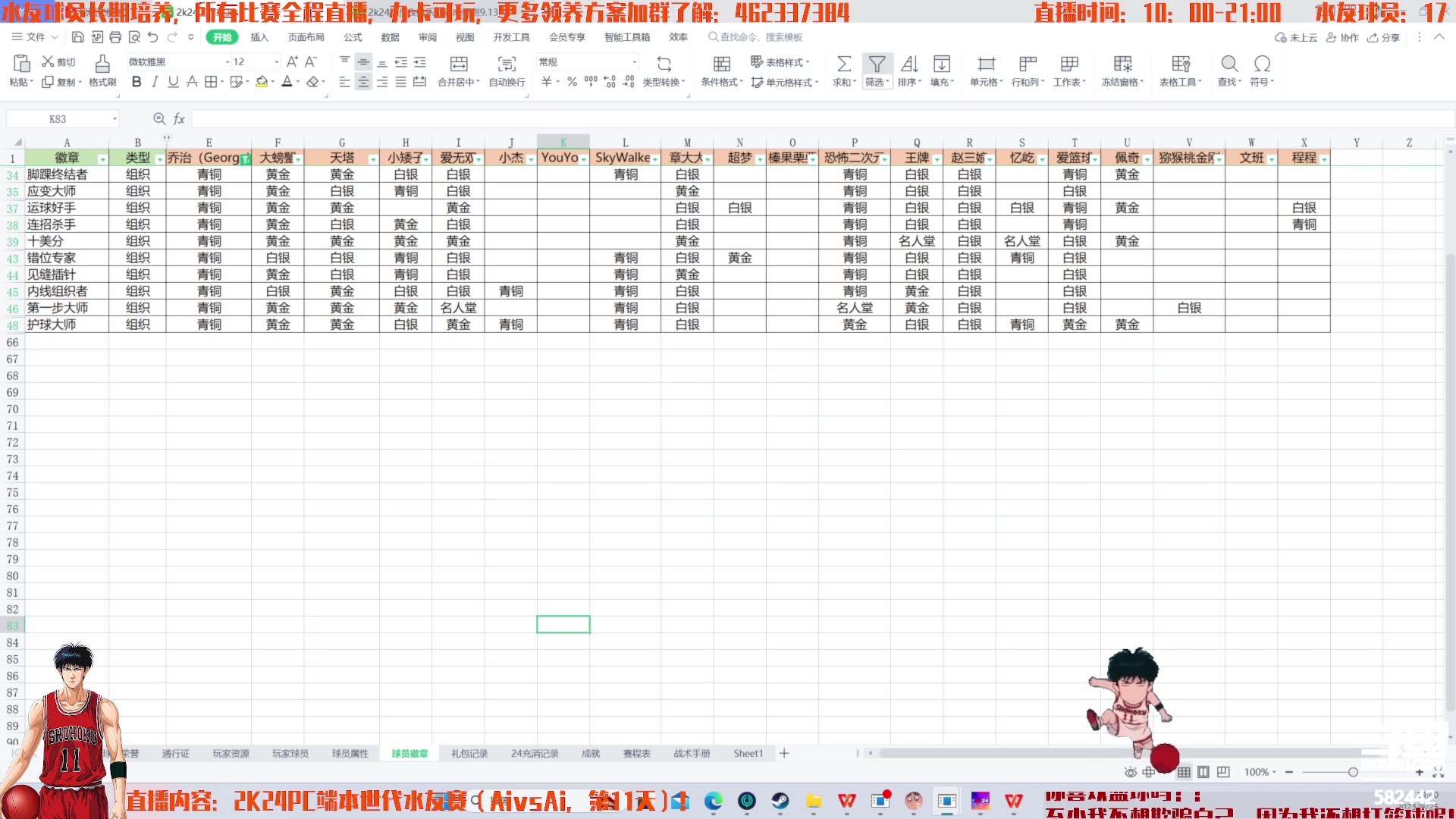 【2023-09-25 14点场】猕猴桃金刚：仿生涯模式水友球员养成（电脑对战）