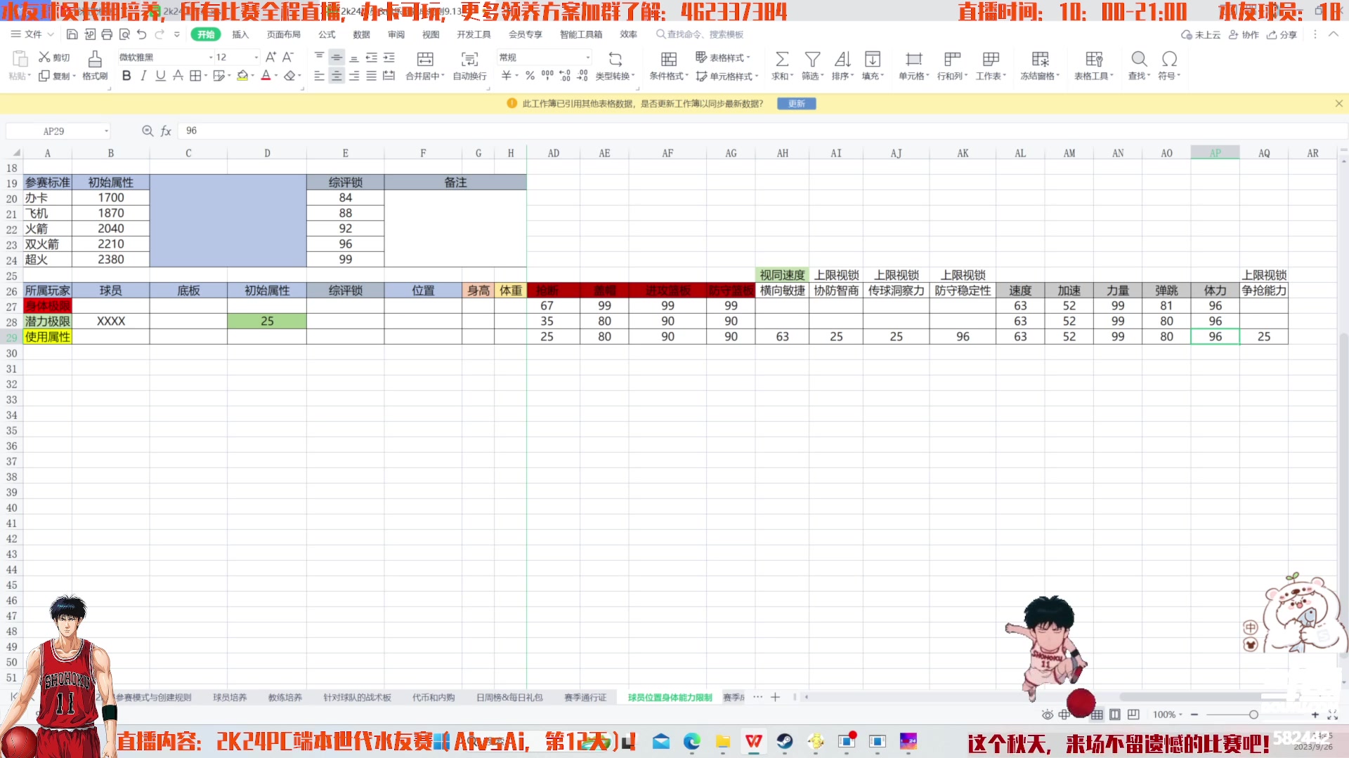 【2023-09-26 14点场】猕猴桃金刚：仿生涯模式水友球员养成（电脑对战）