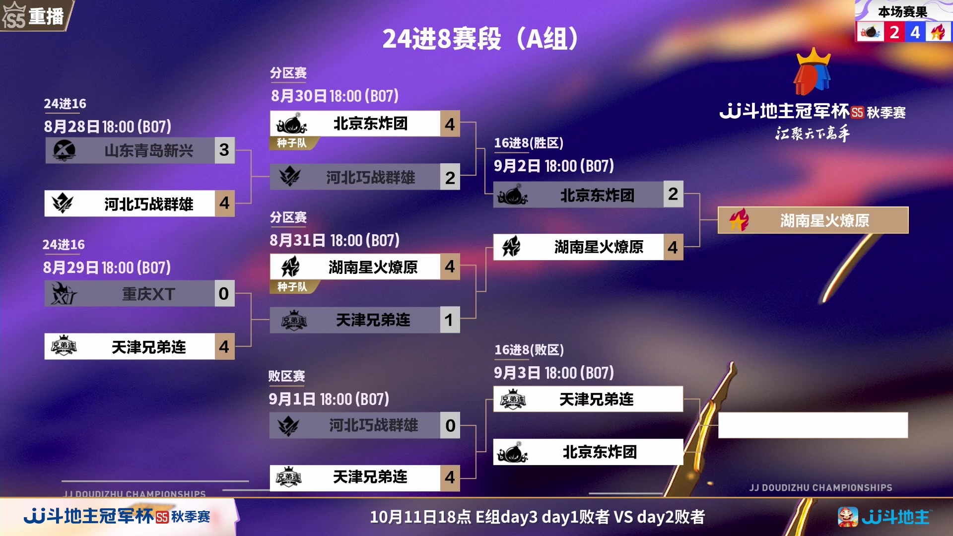 【2023-10-03 19点场】JJ斗地主官方：10月9日星火燎原VS清徐学栋