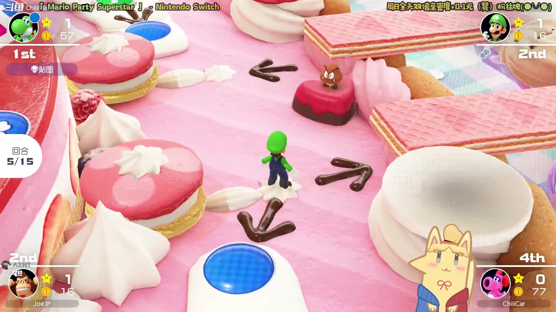 【2023-10-01 22点场】哈尼她姐：【双倍+0.1元粉丝牌】马力欧派对！