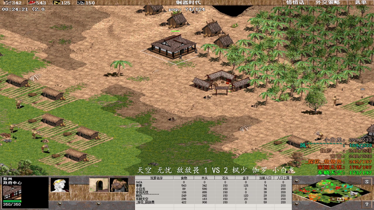 天空 无忧 敌敌畏 1 VS 3 枫少 伽罗 小白龙