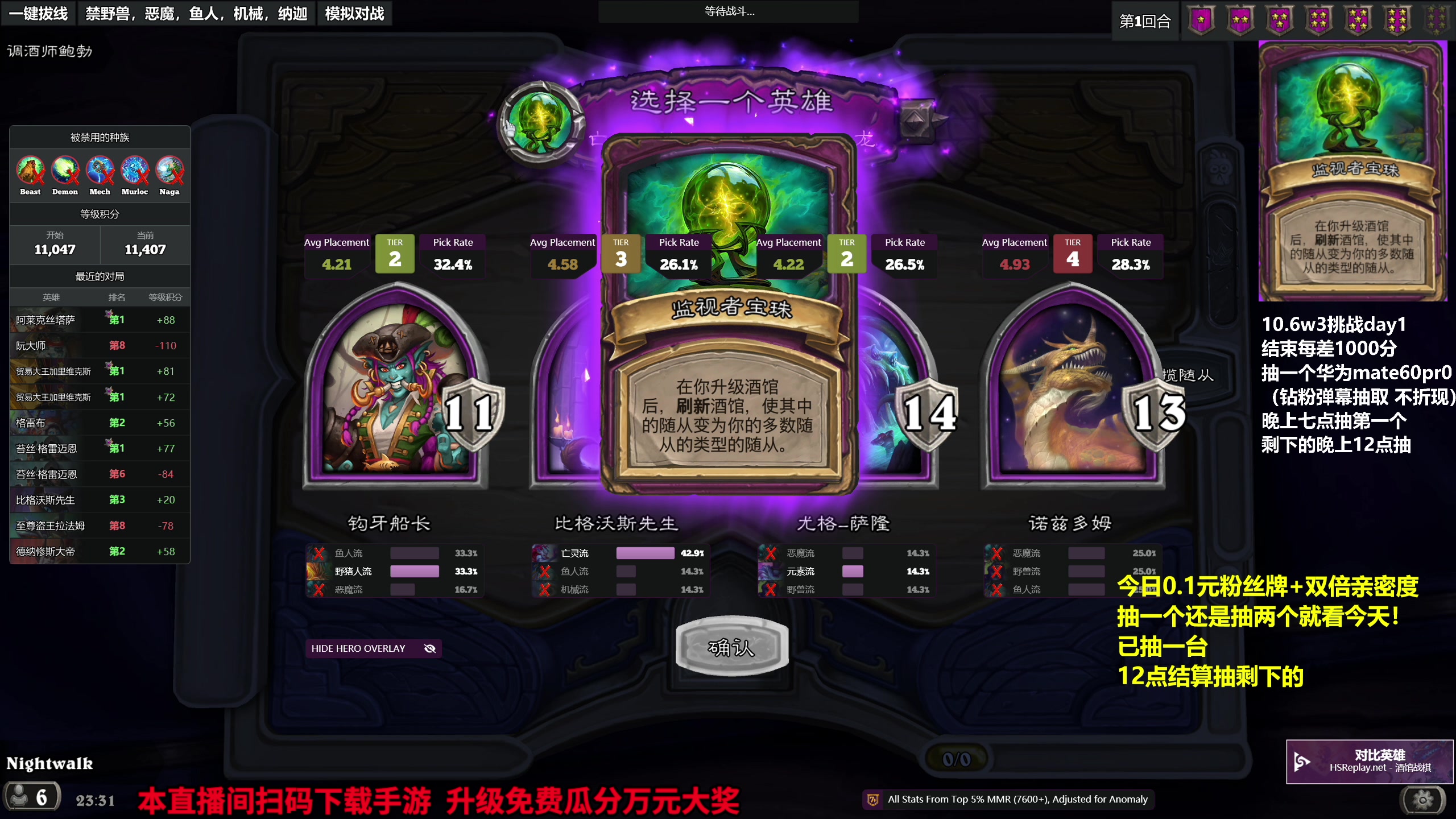 【2023-10-06 23点场】衣锦夜行：今日剑指万二，日上千分！