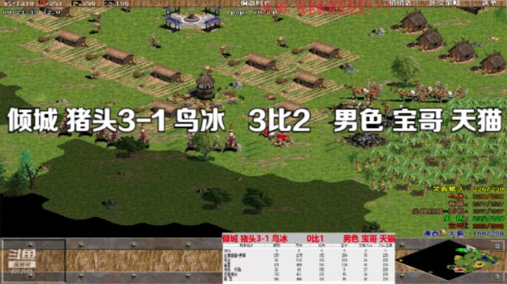 倾城 猪头3-1 鸟冰   3比2   男色 宝哥 天猫