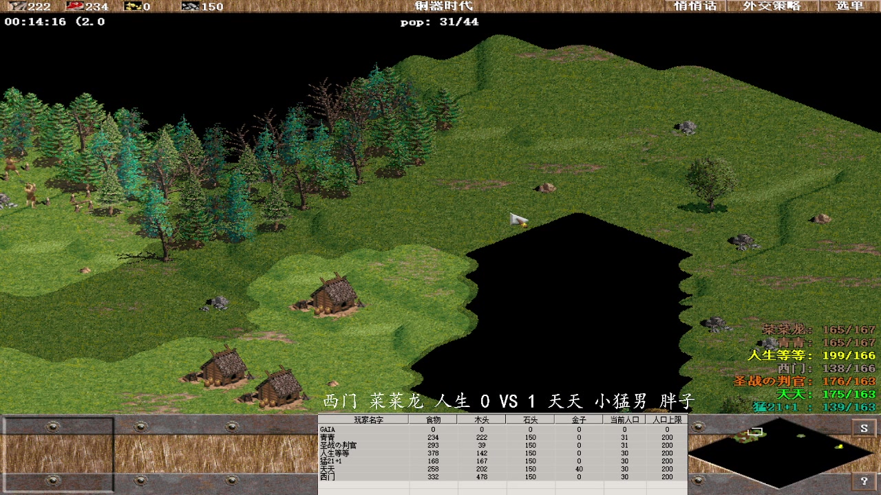 西门 菜菜龙 人生 1 VS 3 天天 小猛男 胖子