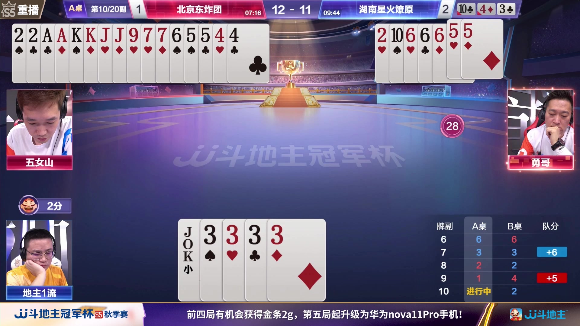 【2023-10-09 01点场】JJ斗地主官方：10月9日星火燎原VS清徐学栋