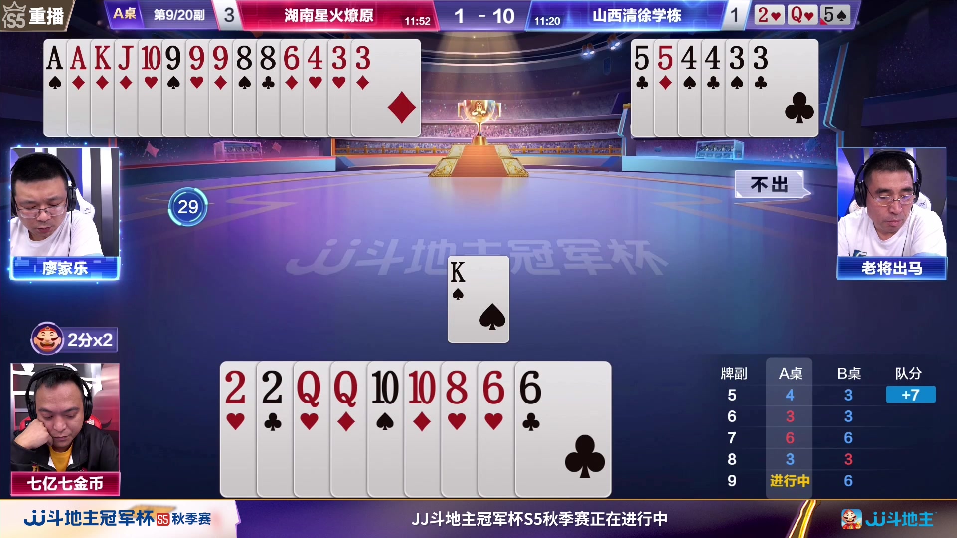 【2023-10-10 09点场】JJ斗地主官方：周二18点，浪人秦VS狼图腾