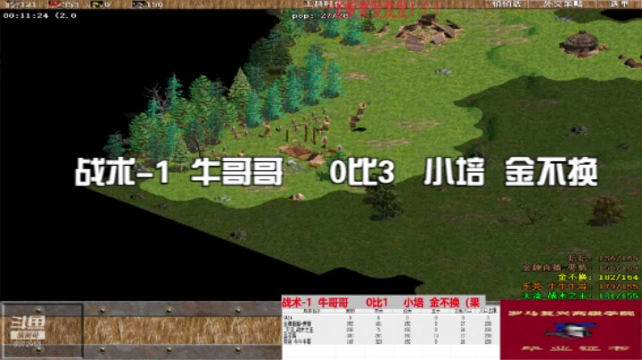 战术-1  牛哥哥     0比3   小培  金不换