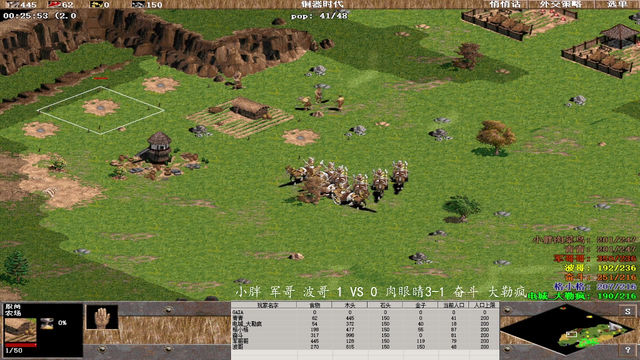 小胖 军哥 波哥 2 VS 3 肉眼睛3-1 奋斗 大勒疯