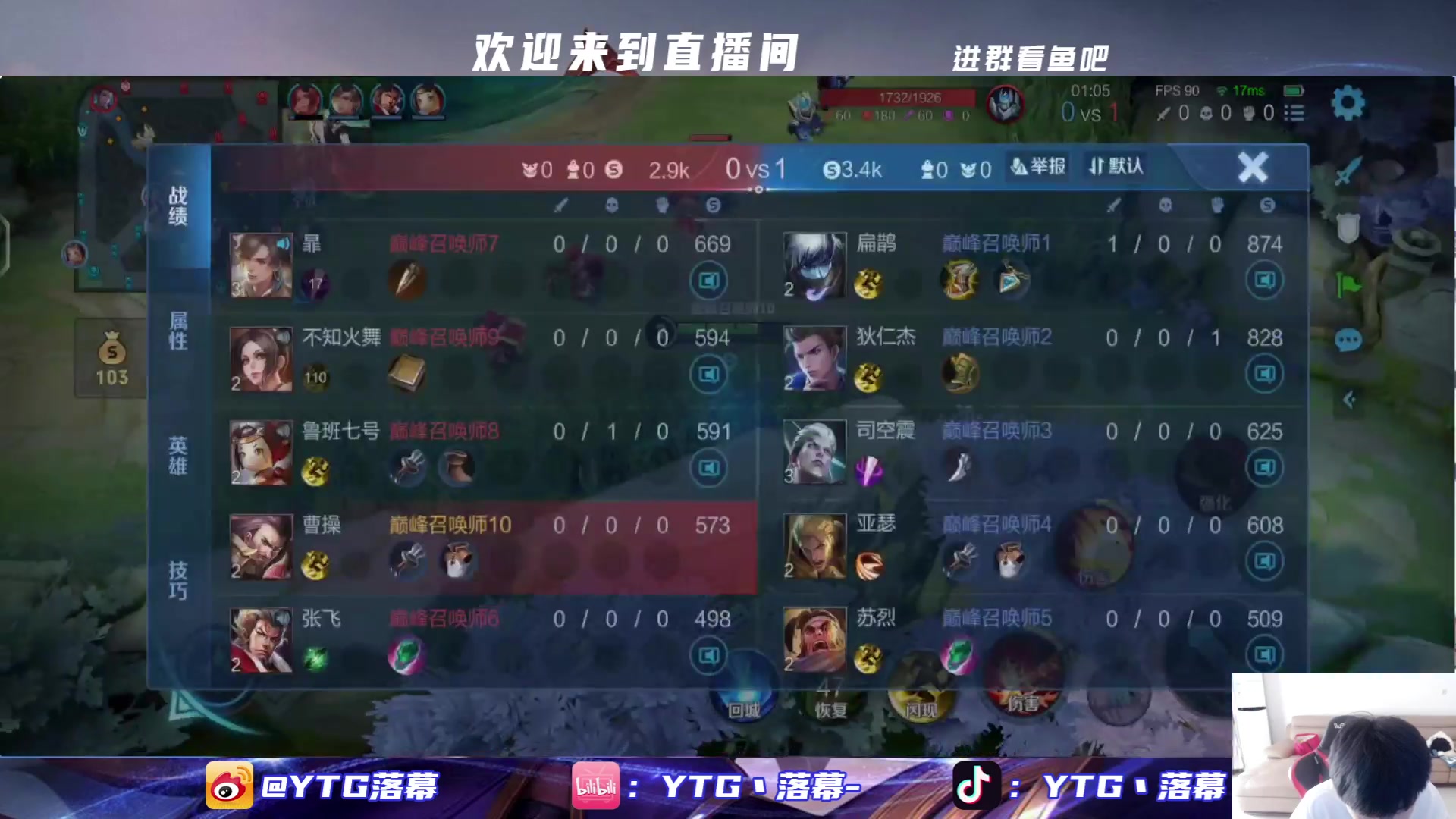 【2023-10-15 13点场】YTG丶落幕：巅峰开始3点看比赛