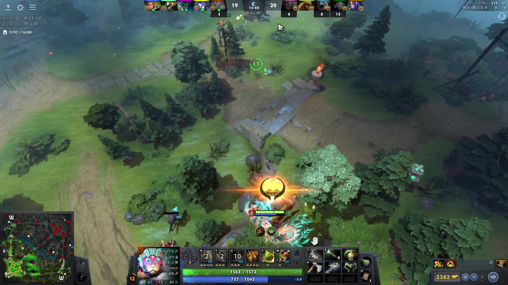 【2023-10-15 16点场】张益达W：zyd：开心dota