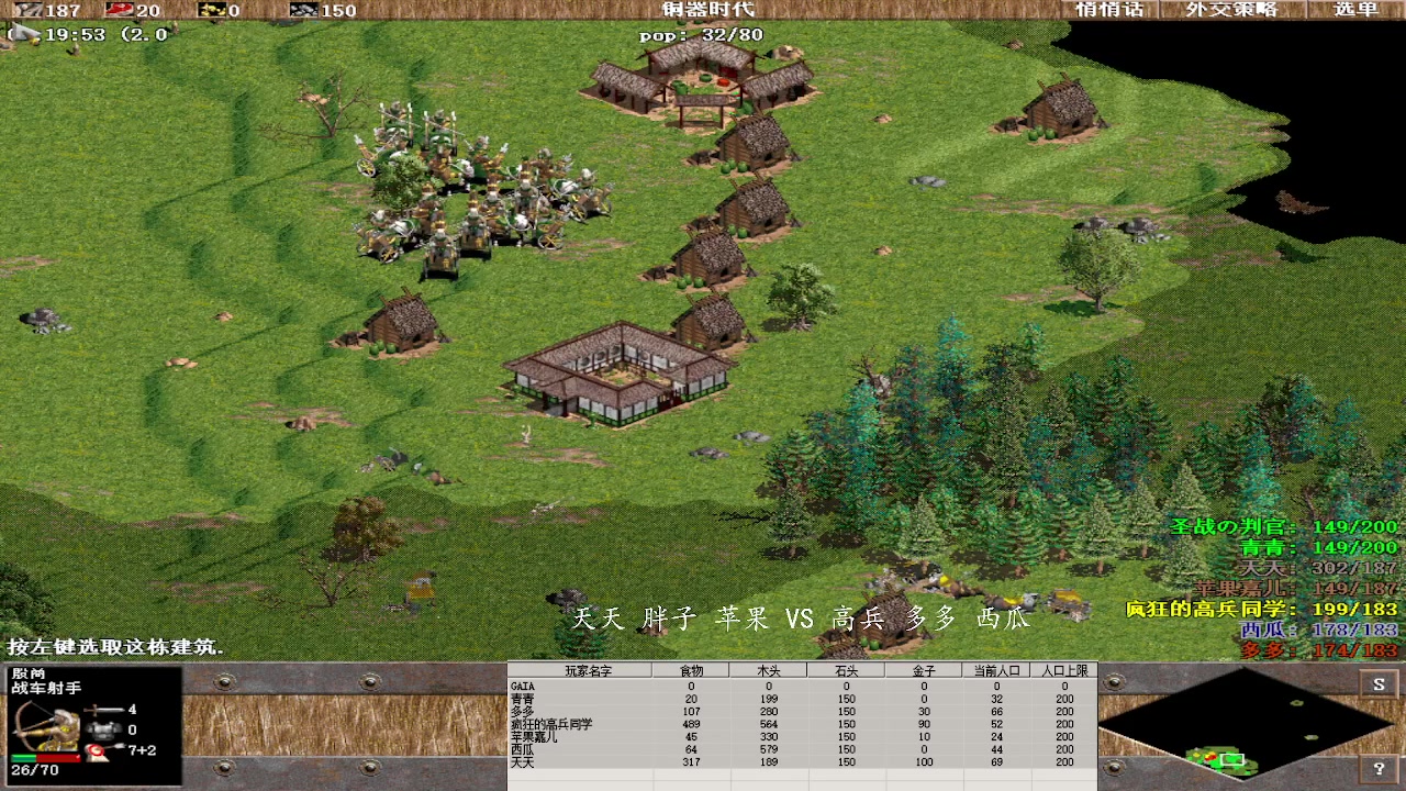 天天 胖子 苹果 0 VS 3 高兵 多多 西瓜