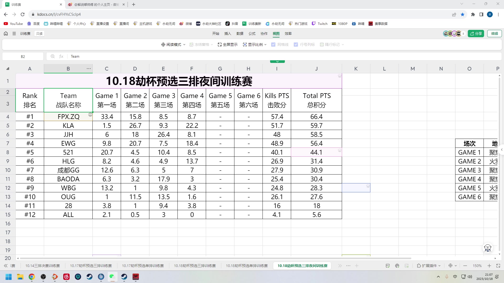 【2023-10-18 20点场】解说嘟师傅：【NBPL】晚间训练赛！加练！