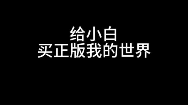 给小白买正版我的世界是什么体验