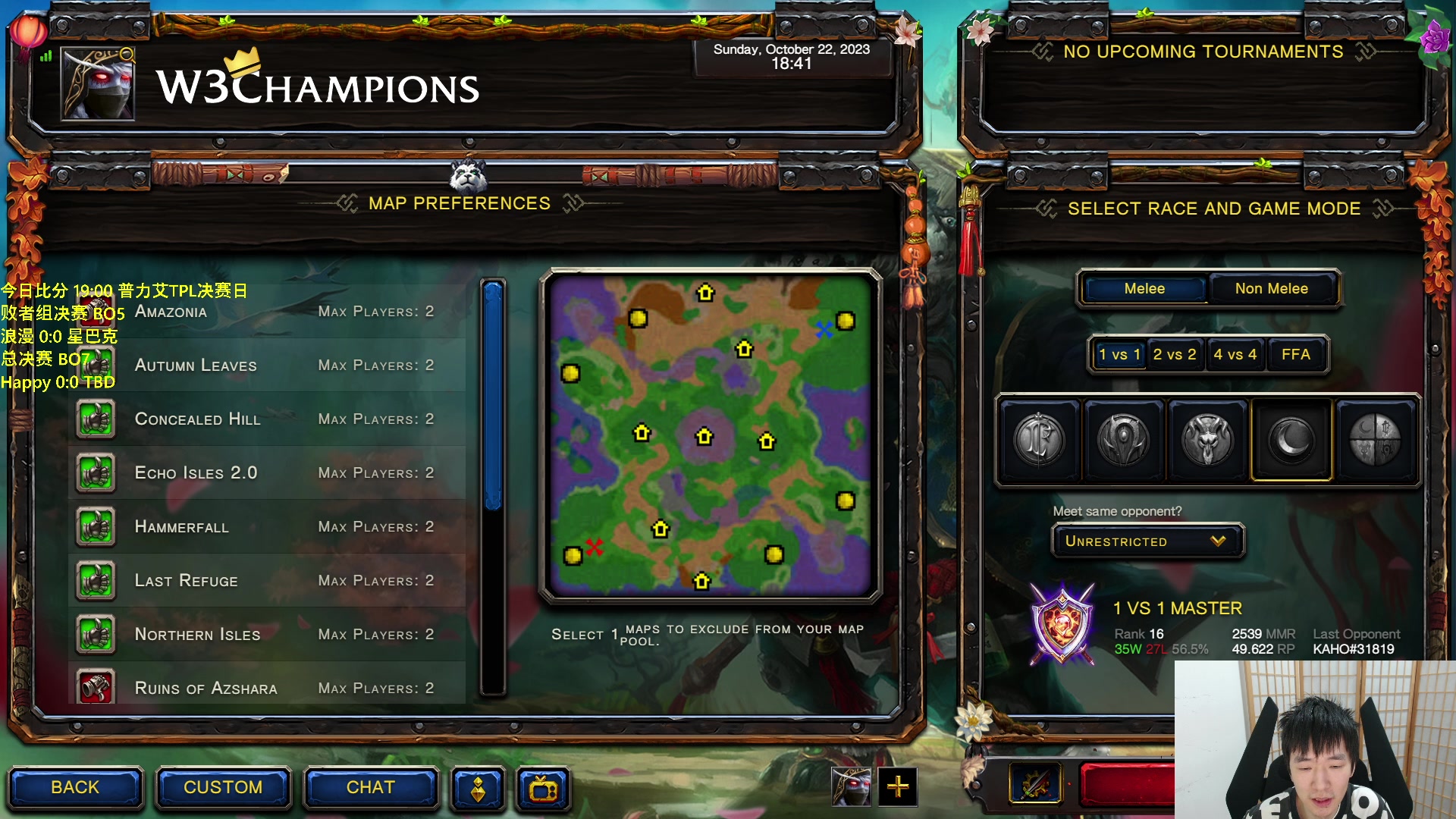 【2023-10-22 18点场】Infi小王：【直播】18:00开播 TPL决赛日哈毕