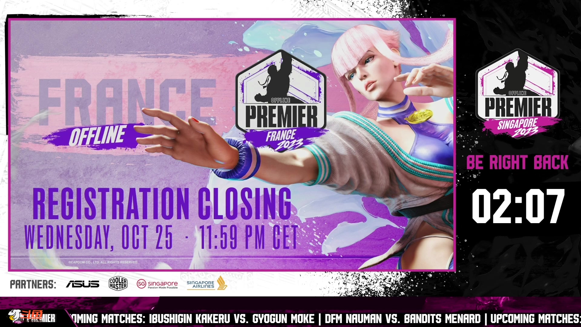 【2023-10-22 15点场】游天堂：CPT新加坡白金赛16强