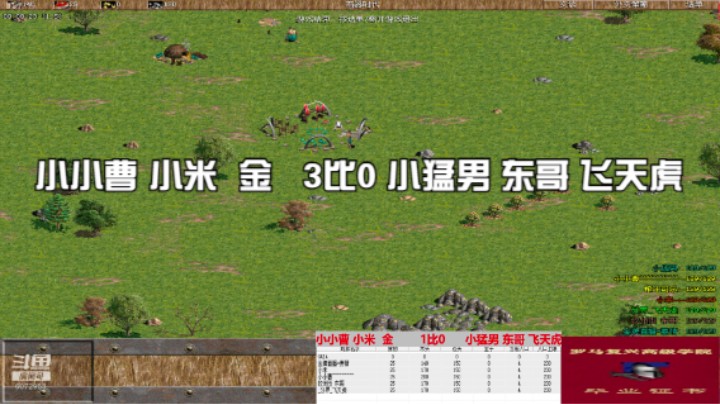 小小曹 小米  金   3比0 小猛男 东哥 飞天虎