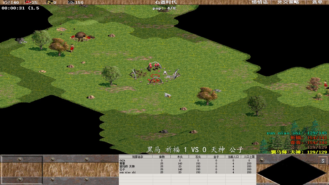 黑马 祈福 3 VS 0 天神 公子