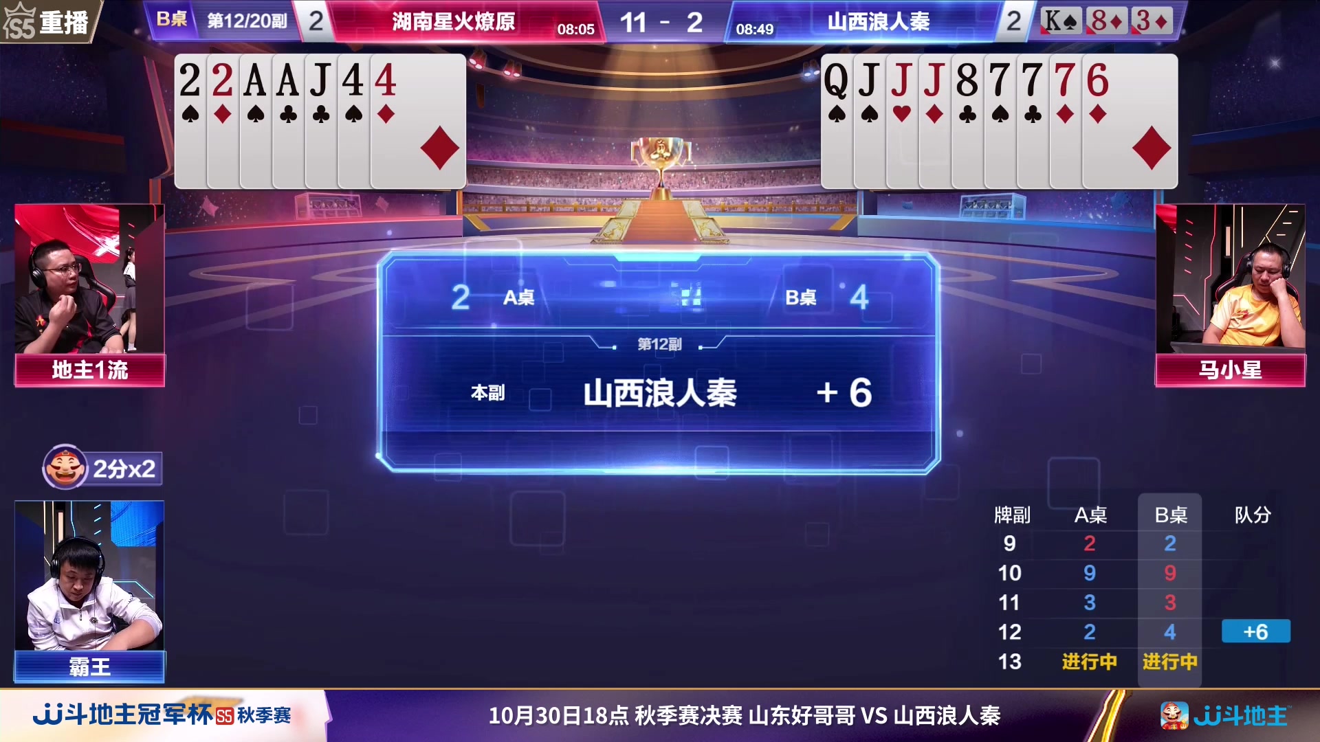 【2023-10-29 15点场】JJ斗地主官方：周一18点，好哥哥VS浪人秦