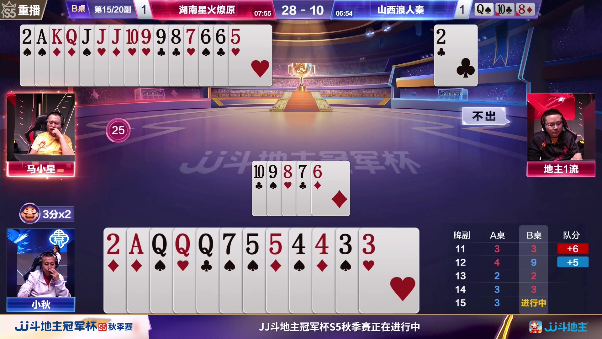 【2023-10-29 01点场】JJ斗地主官方：周一18点，好哥哥VS浪人秦