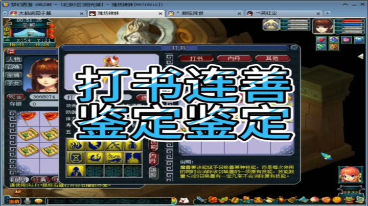 梦幻西游打书连善鉴定坚定