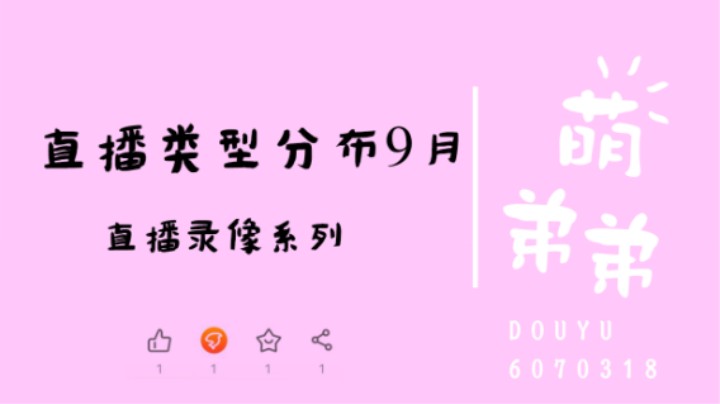 直播类型分布9月