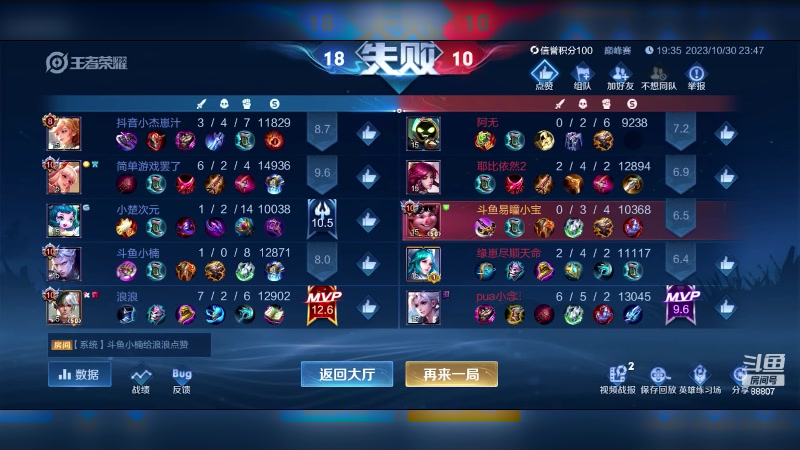 【2023-10-31 00点场】DYG易瞳：2261混第一88807