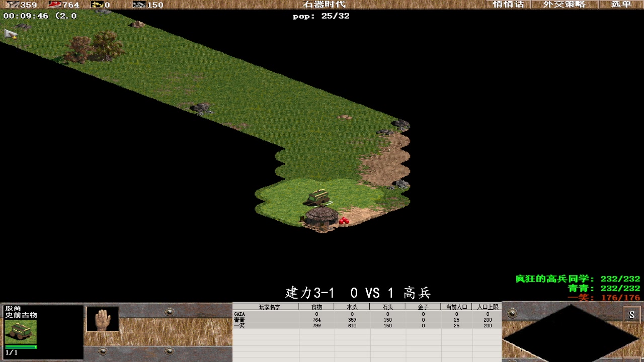 建力3-1  1 VS 3 高兵