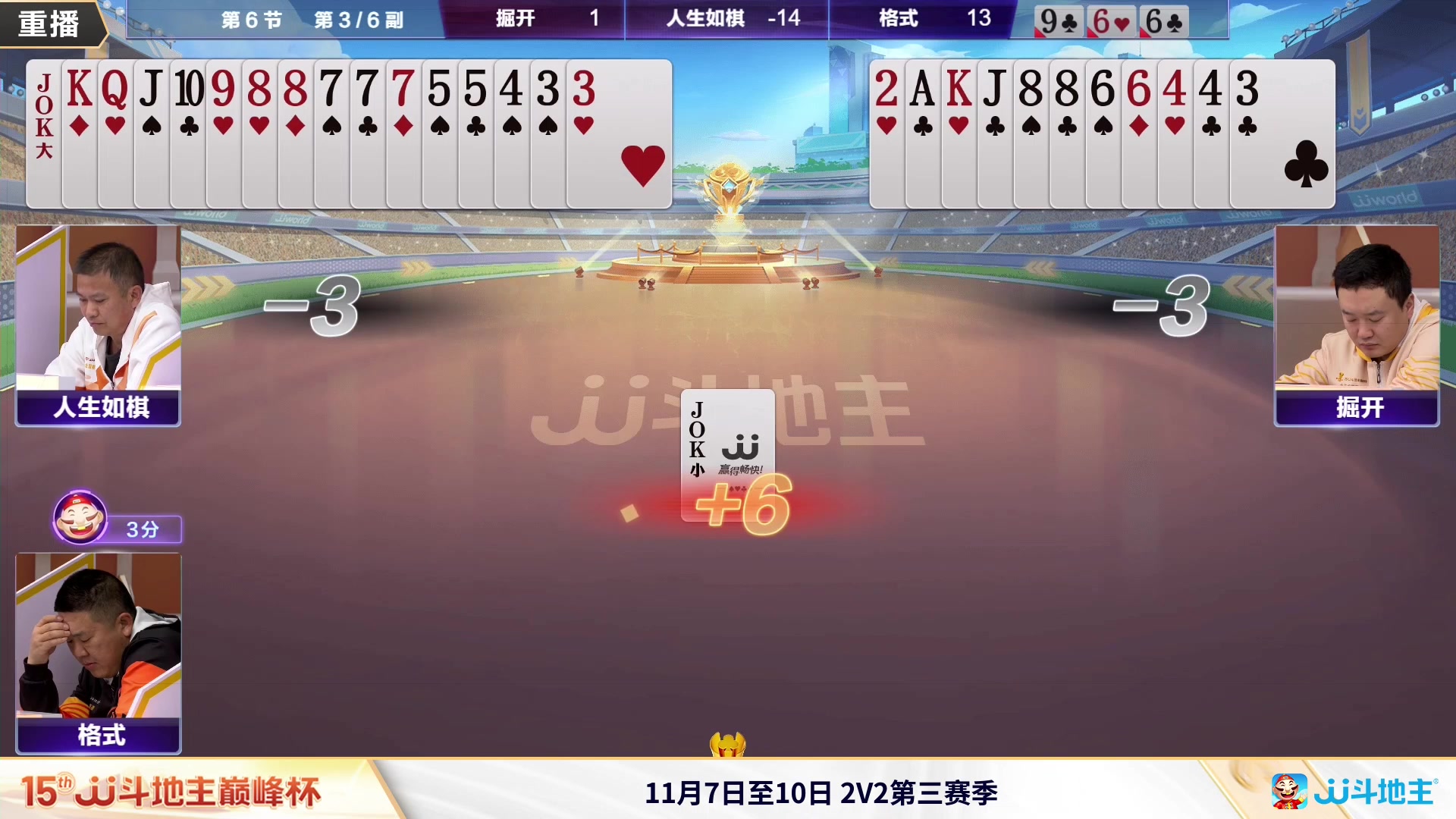 【2023-11-05 04点场】JJ斗地主官方：周日18点，巅峰杯总决赛B组