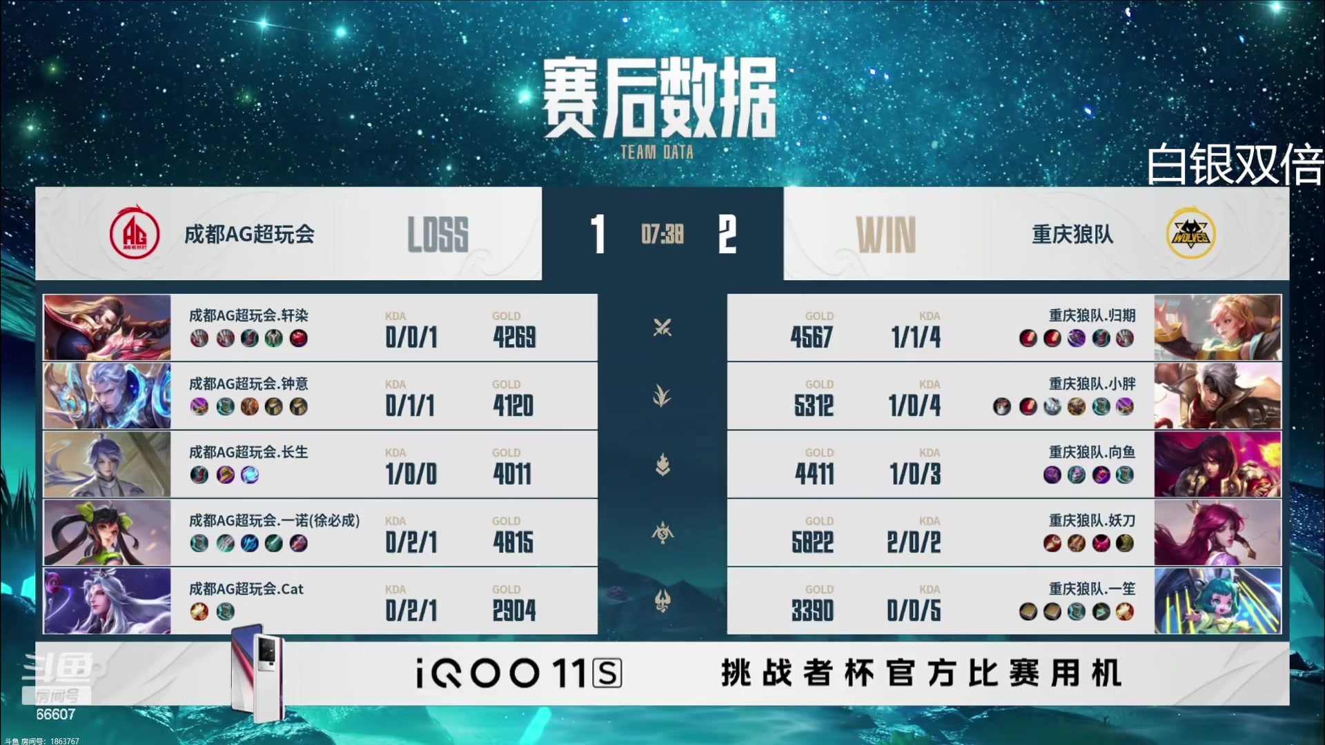 【2023-11-05 18点场】YTG丶落幕：白银双倍总决赛AG VS 狼队